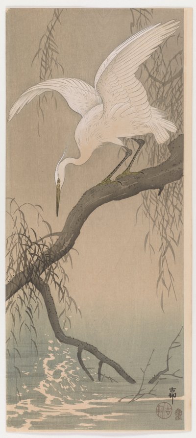 Seidenreiher (ca. 1910) von Ohara Koson